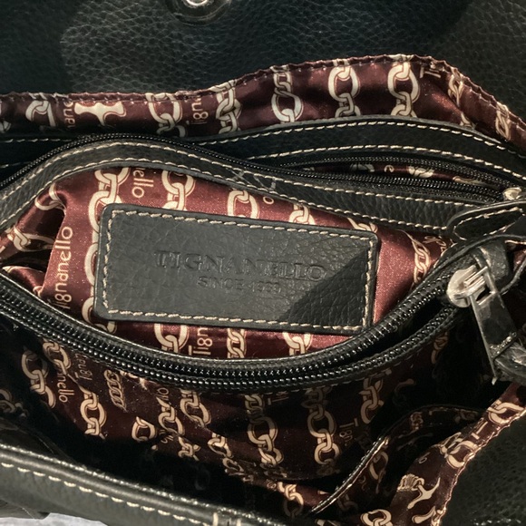 Tignanello Black Leather Women's Shoulder Bag - Picture 8 of 16